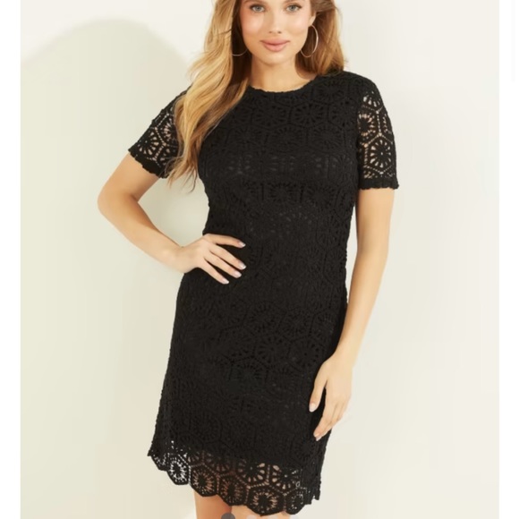 Guess Dresses & Skirts - 🍀Sale 4/$20 GUESS Charlotte Crochet Dress, black, XS